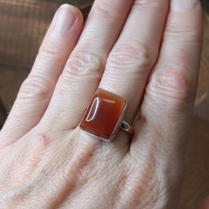Carnelian ring, size 10.5